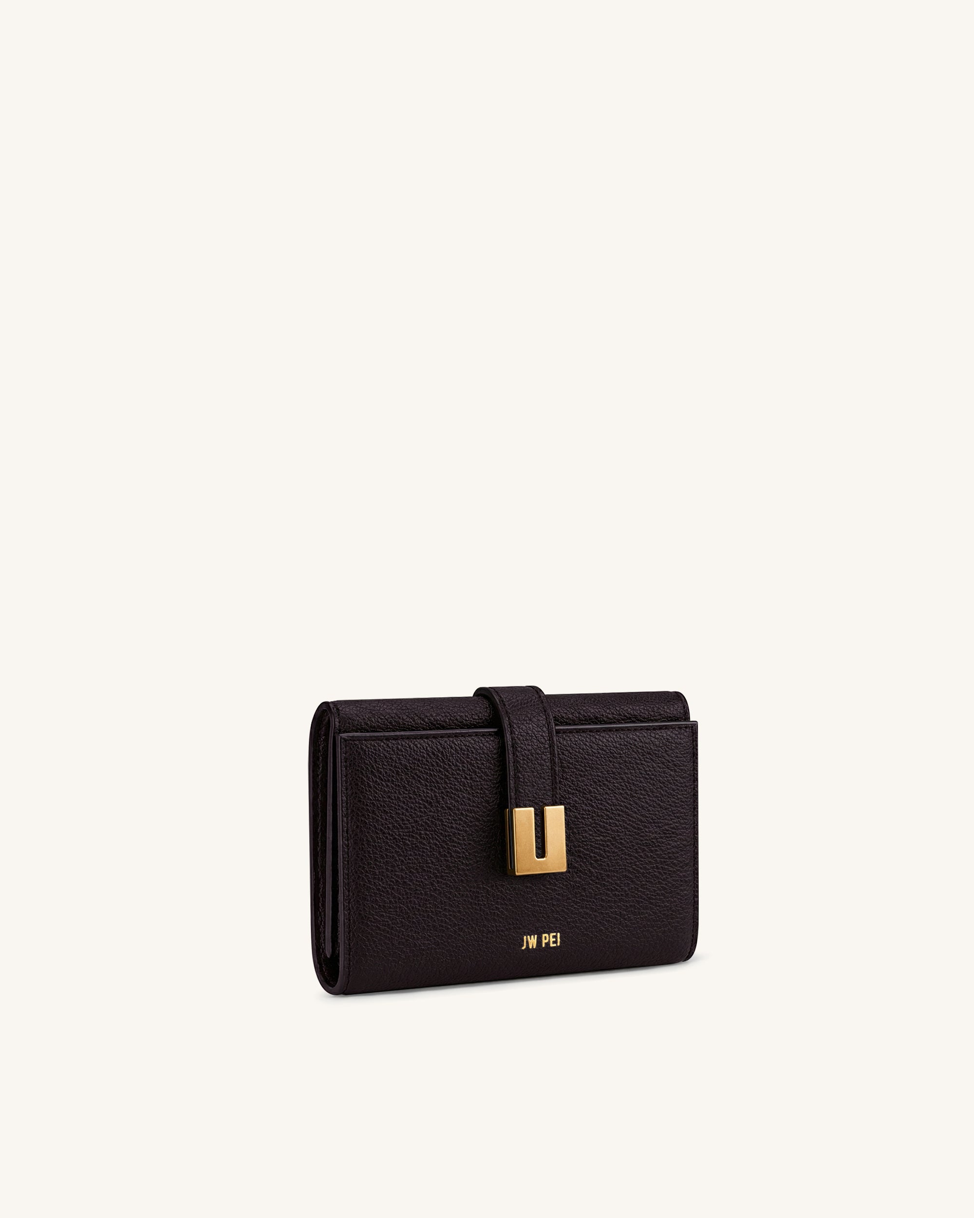Hana Portefeuille avec détails métalliques - Marron foncé