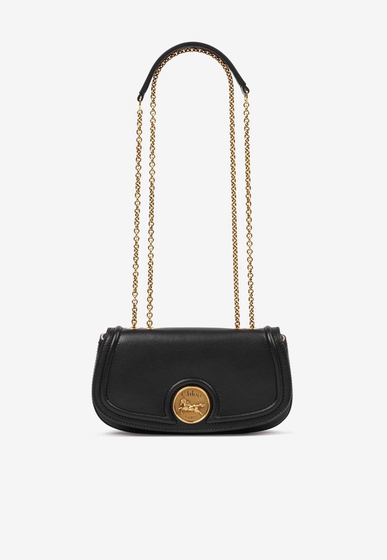 Horse Medal Grained en Cuir Sac Bandoulière