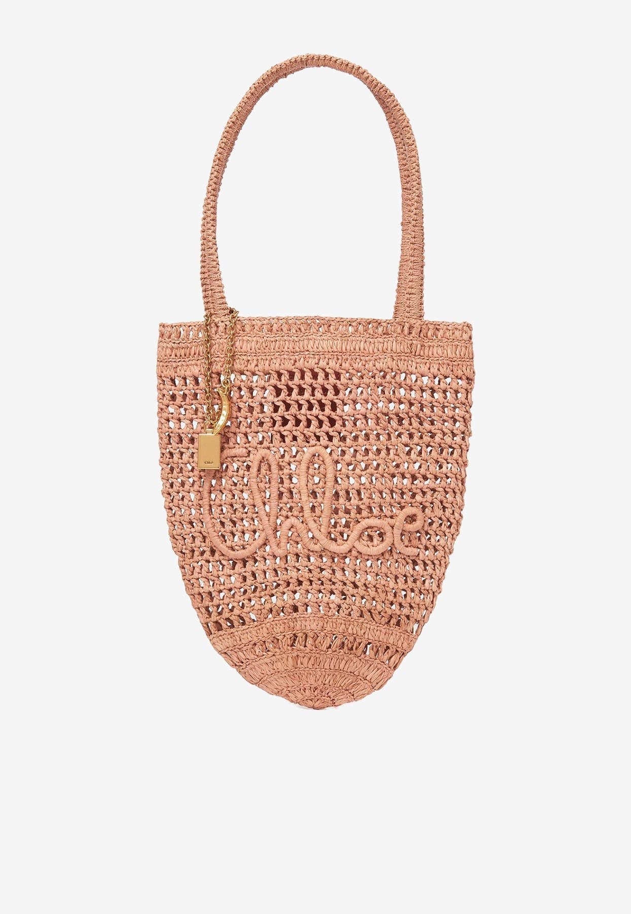 Petit Summer Banana Cabas Bag en Raffia