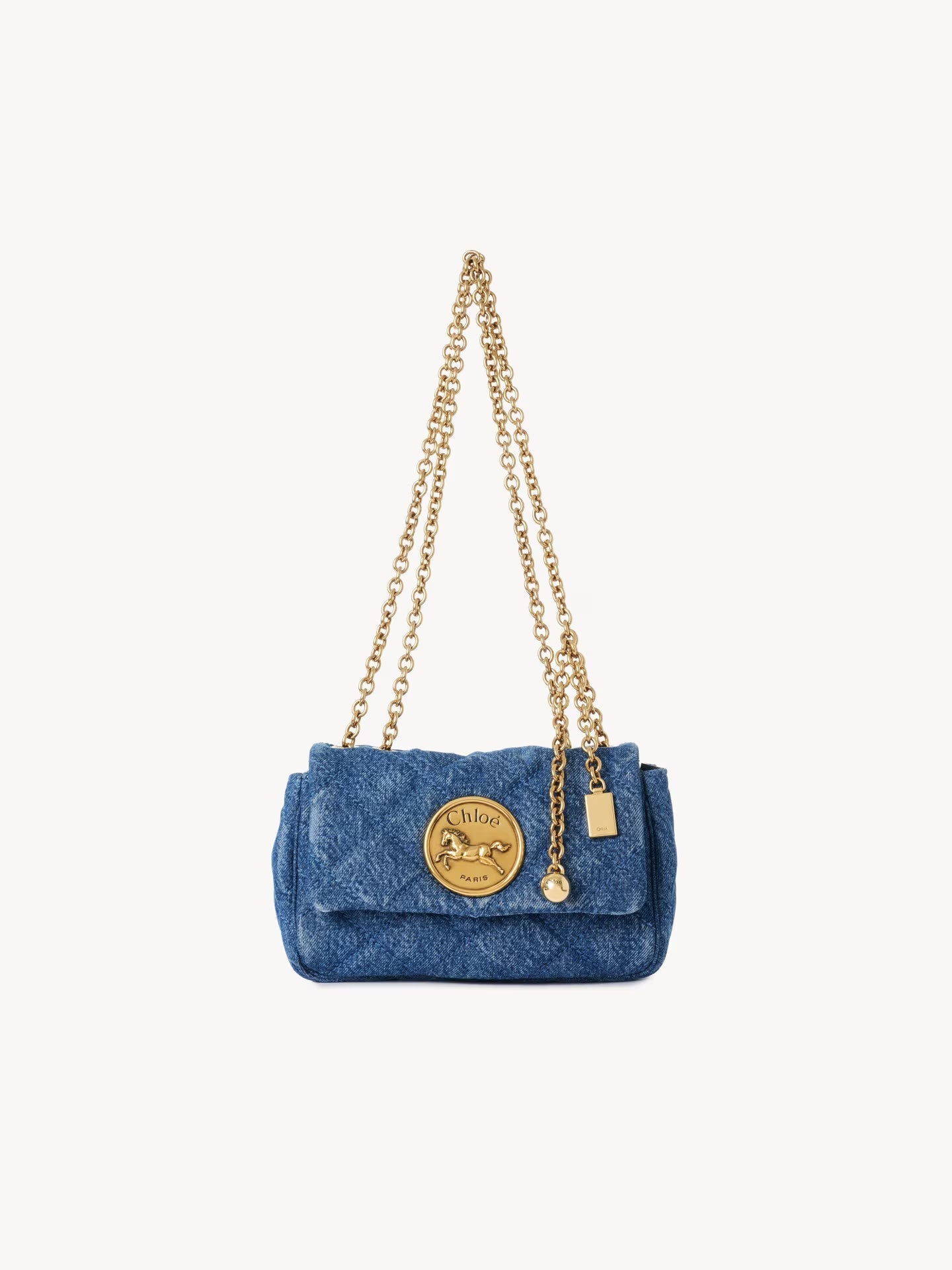 PETIT SAC PORTÉ ÉPAULE CHLOÉ HERITAGE EN DENIM