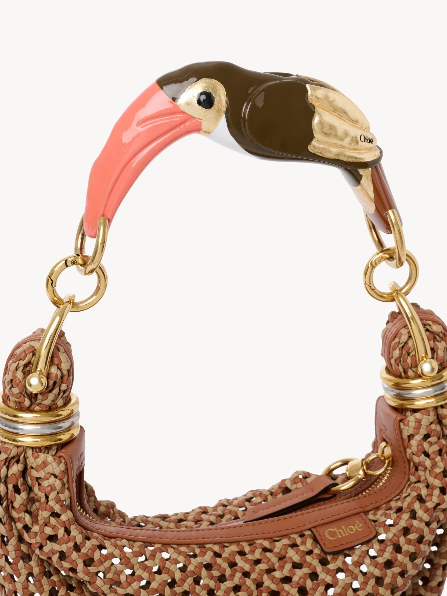 MINI SAC HOBO BRACELET BAG EN CUIR VELOURS À PERLES