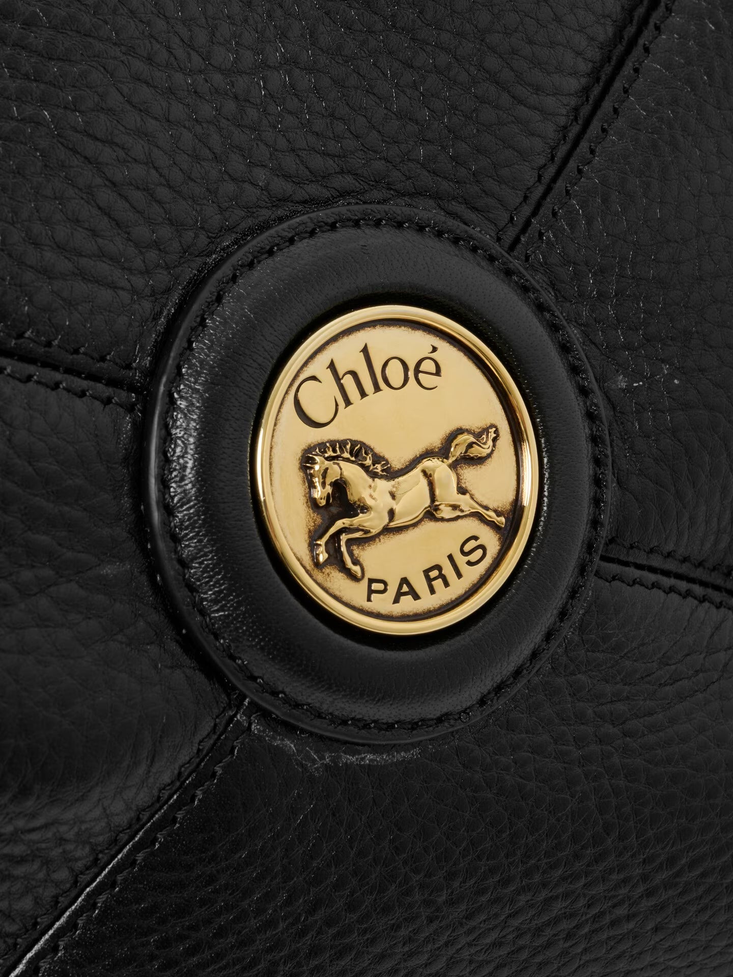 PETIT SAC CHLOÉ BALLOON EN CUIR GRAINÉ