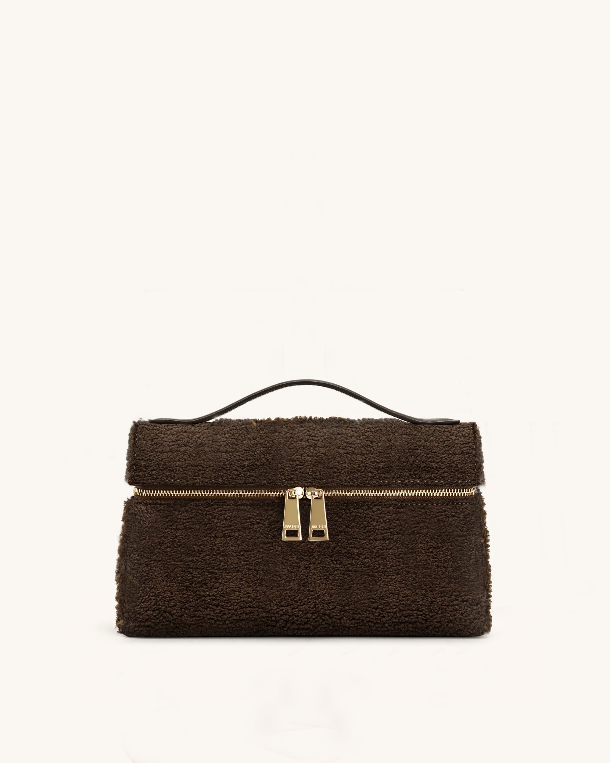 Thea Sac à poignée supérieure en fausse fourrure - Brun moka